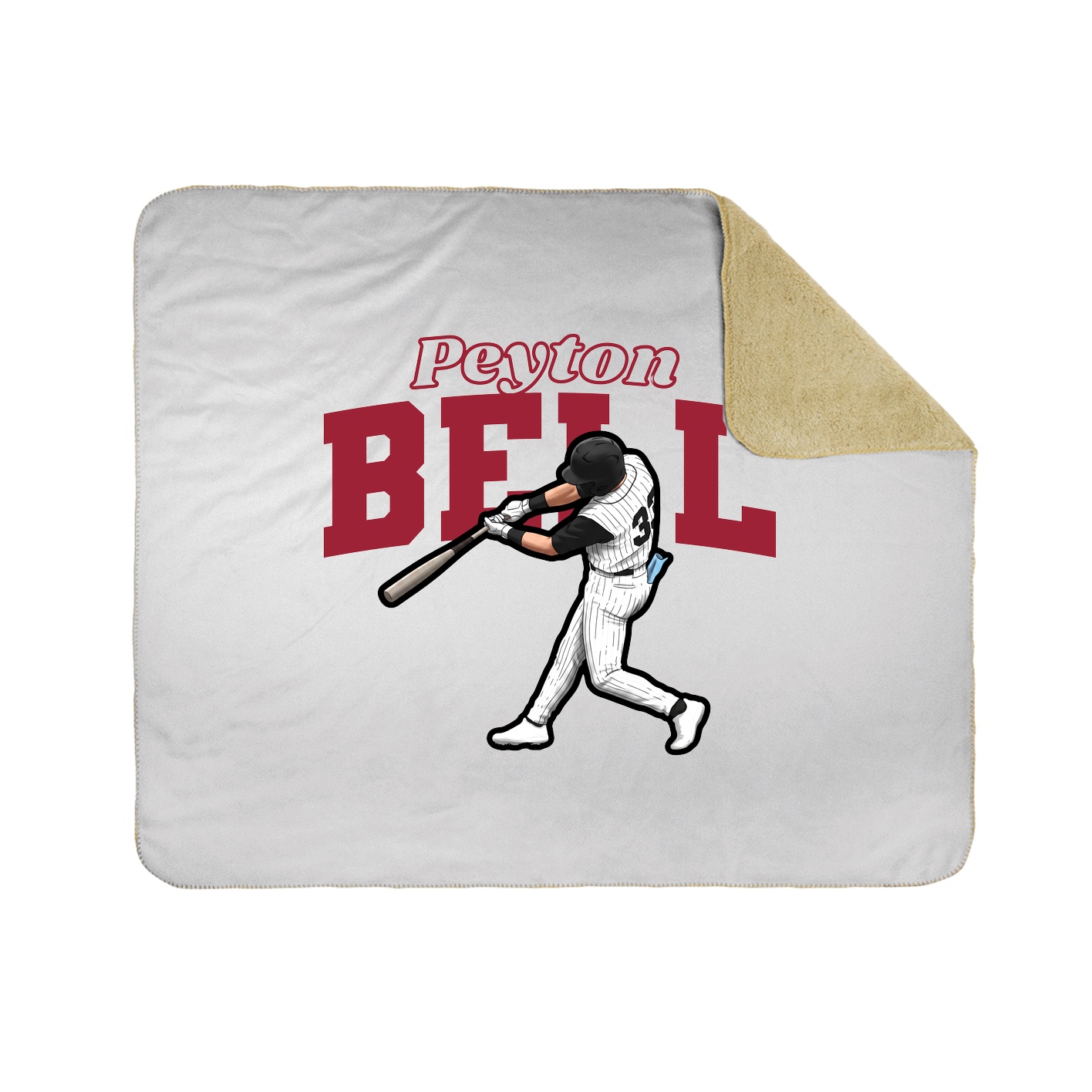 Throw Blanket — Name Arch in White