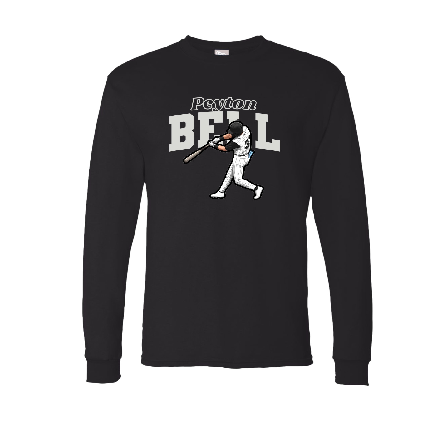 Long Sleeve Tee — Name Arch in Black