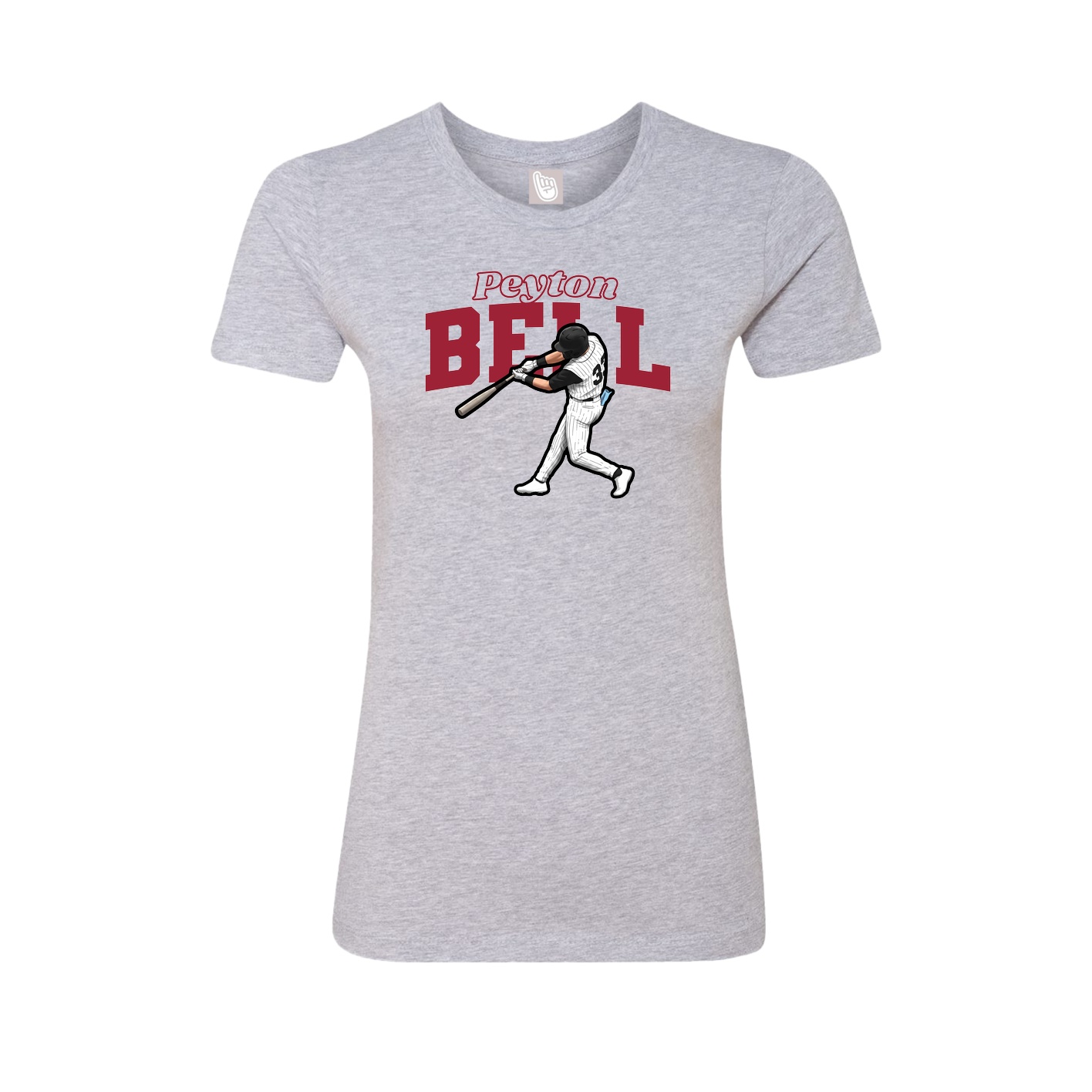 Womens Tee — Name Arch in Grey