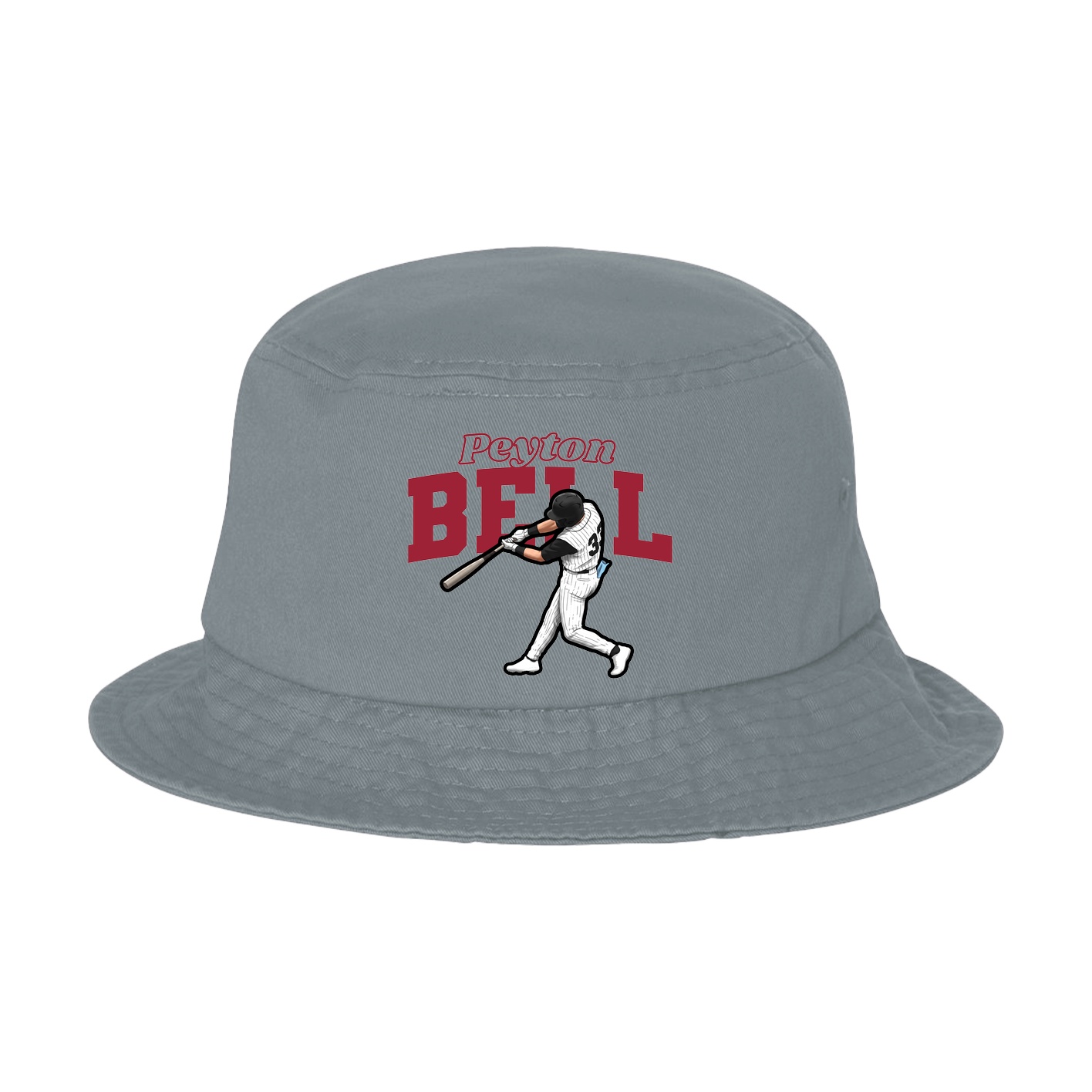Bucket Cap — Name Arch in Grey