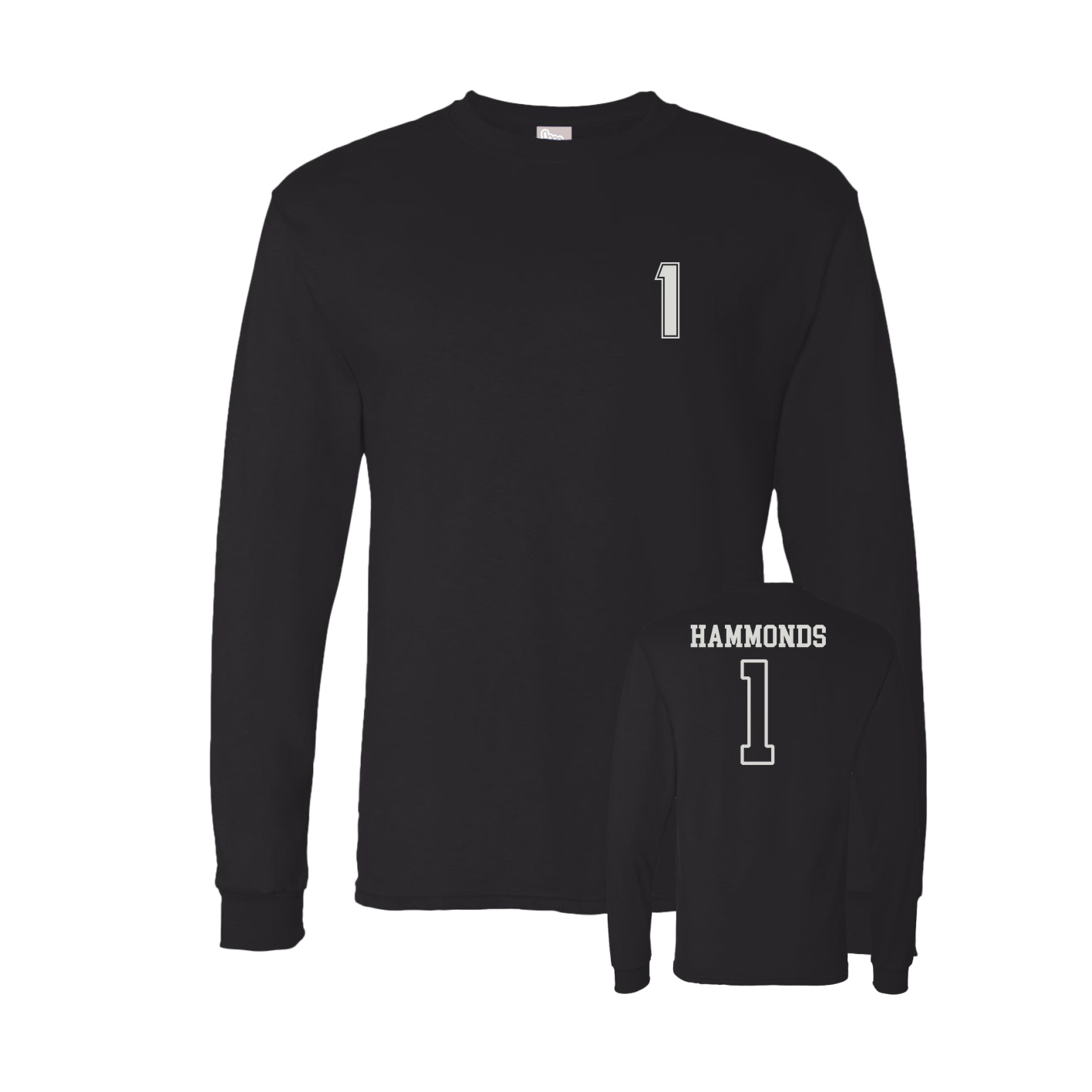 Long Sleeve Tee — Chest Back in Black