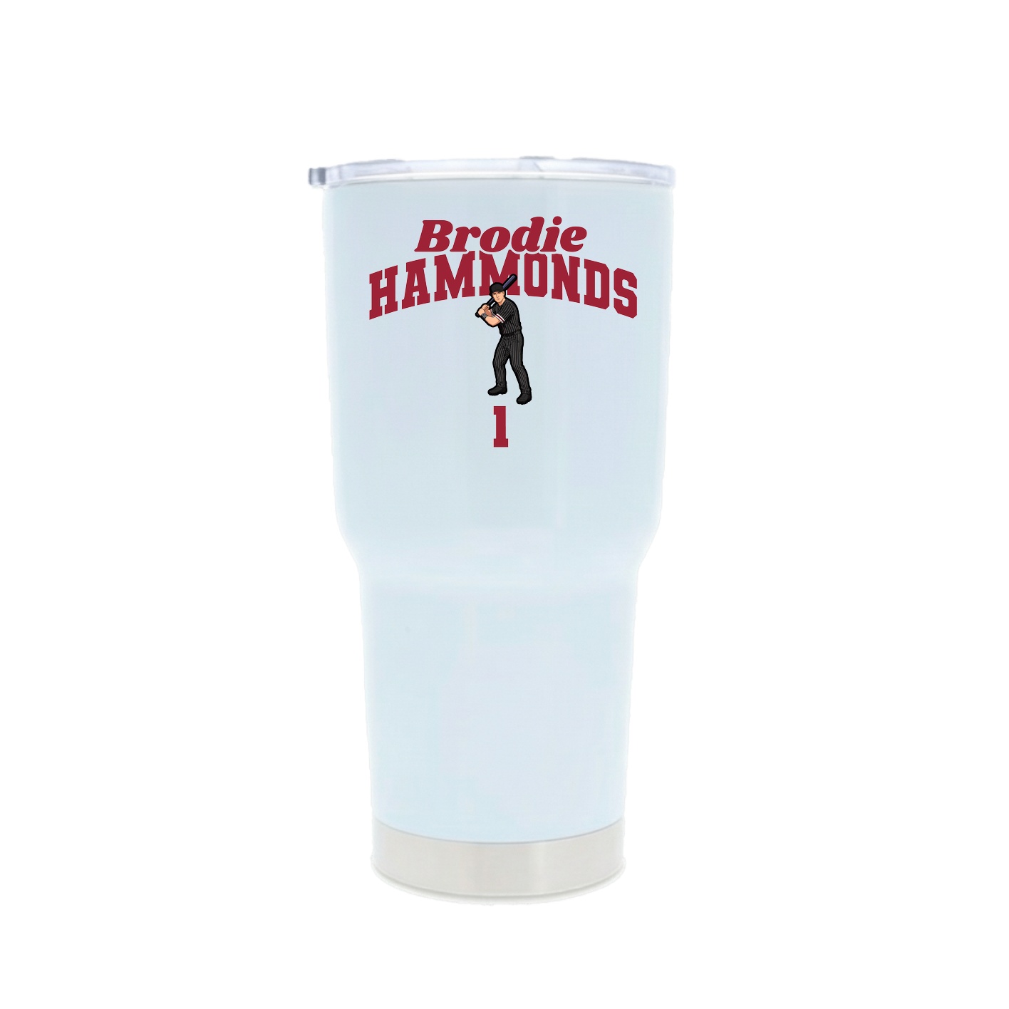30oz Stainless Steel Tumbler — Signature Arch in White