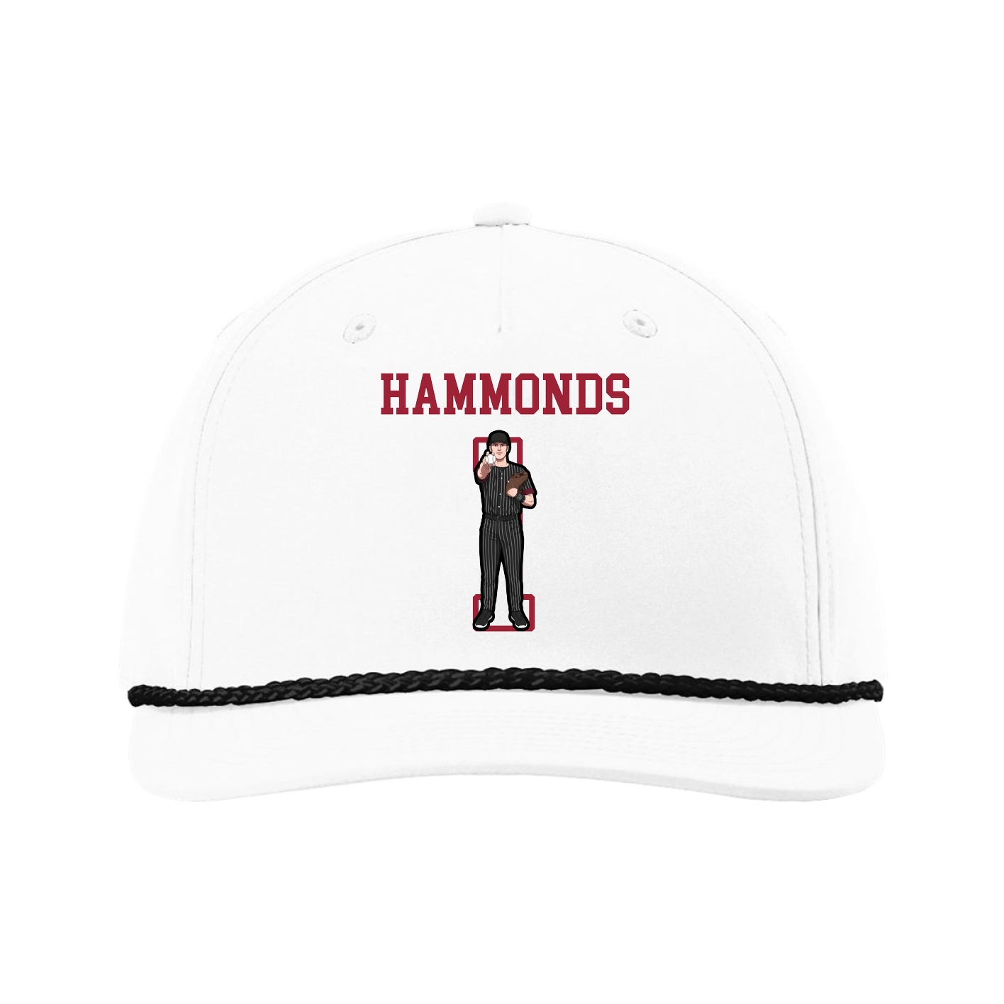 Five-Panel Classic Rope Cap — Shirsey in White