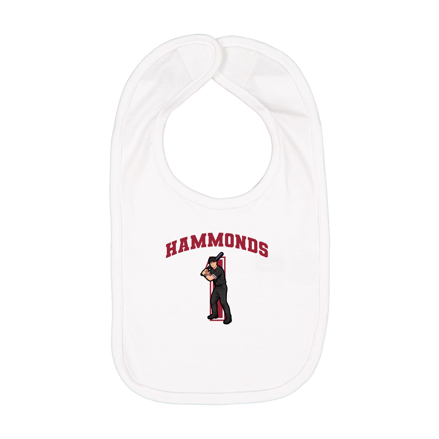 Infant Bib — Number in White