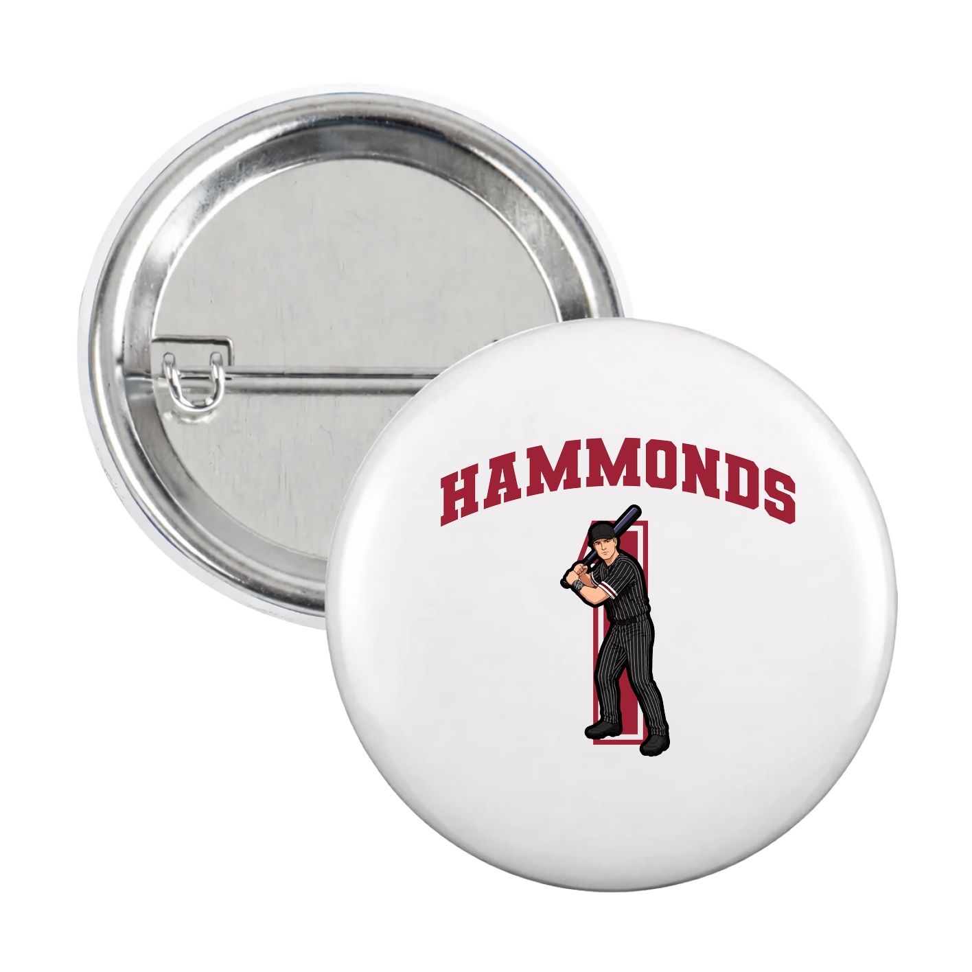 Game Day Button — Number in White