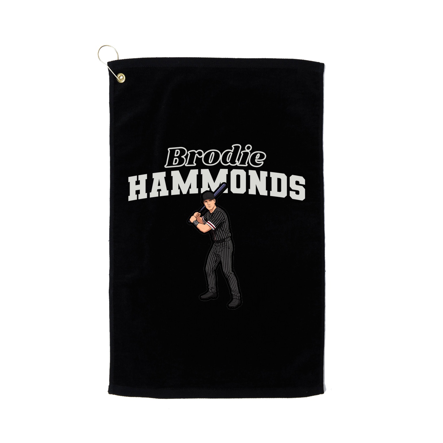 Golf Towel — Name Arch in Black