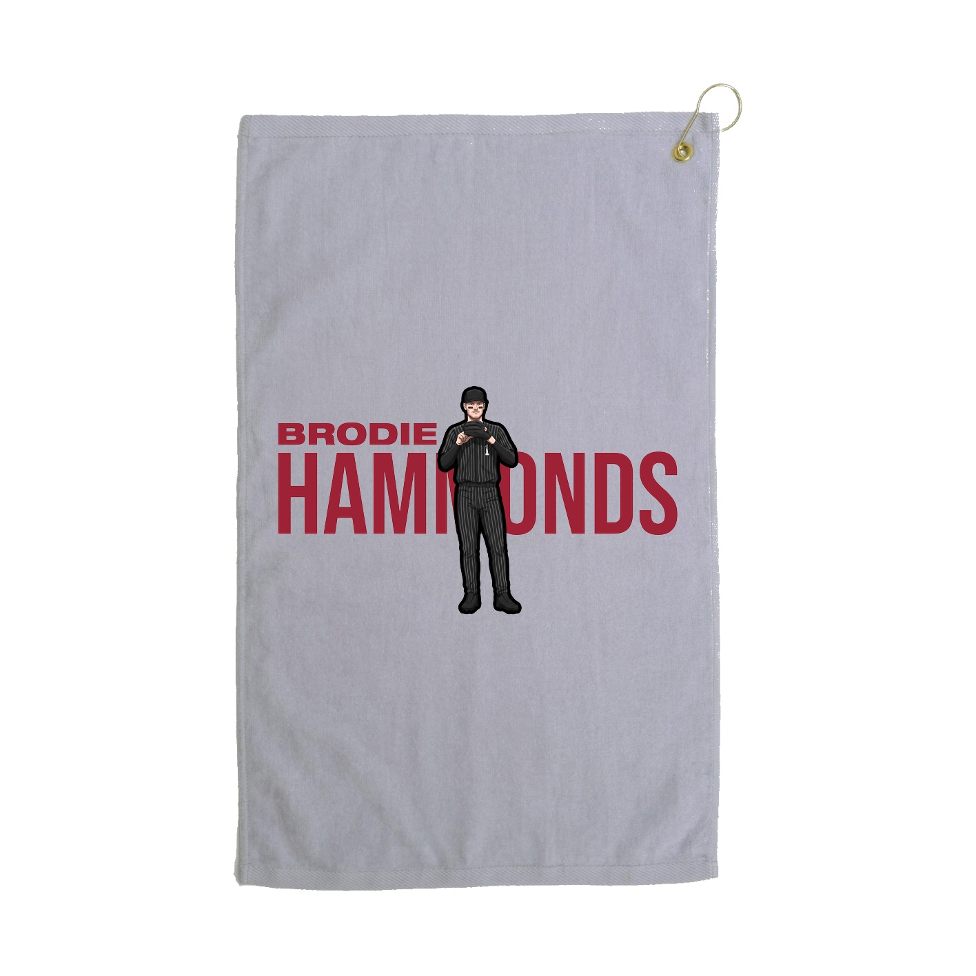 Golf Towel — Player Name in Grey