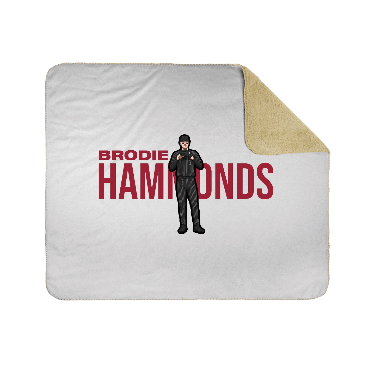 Throw Blanket — Player Name in White