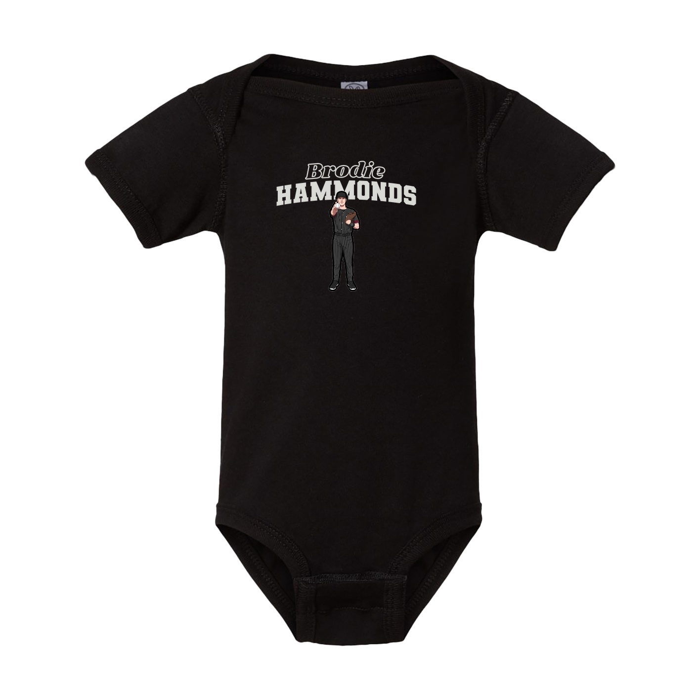 Baby Onesie — Name Arch in Black