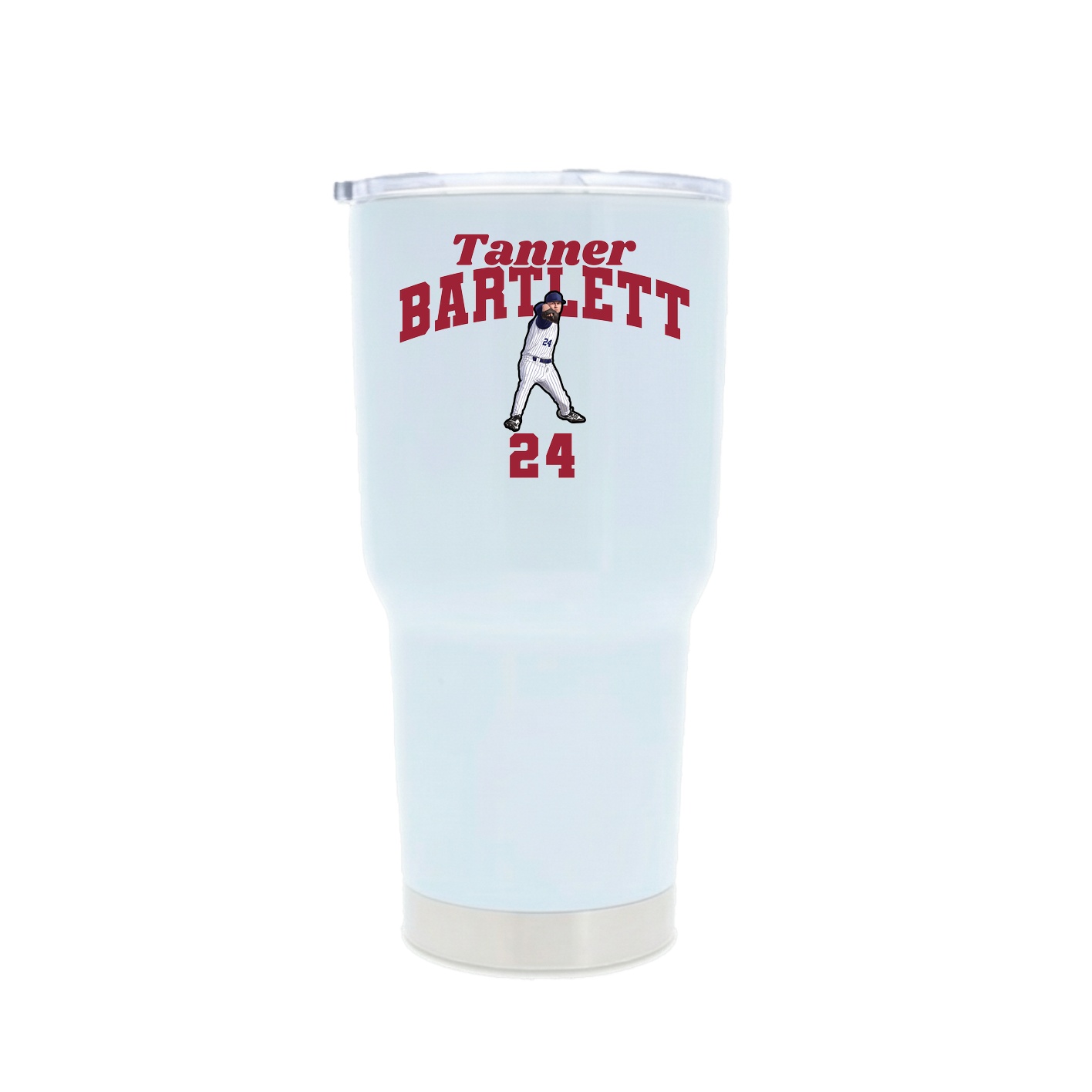 30oz Stainless Steel Tumbler — Signature Arch in White