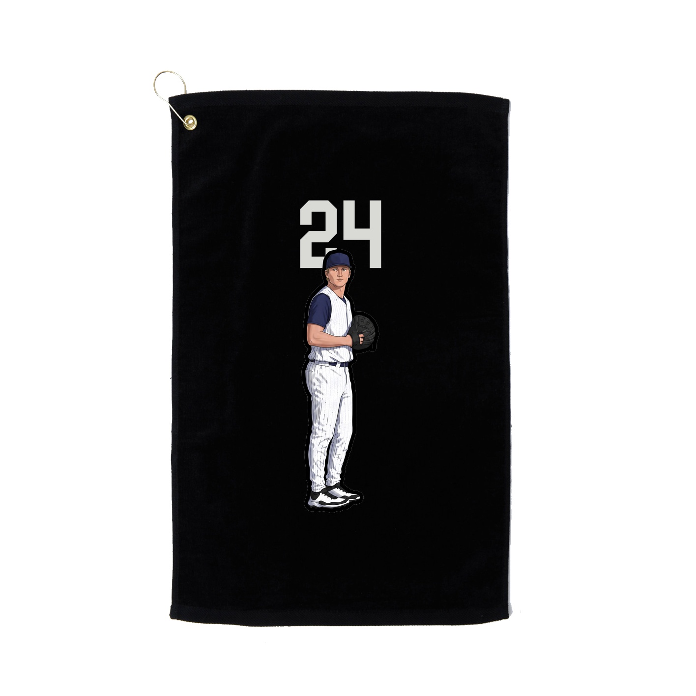 Golf Towel — Number Top in Black