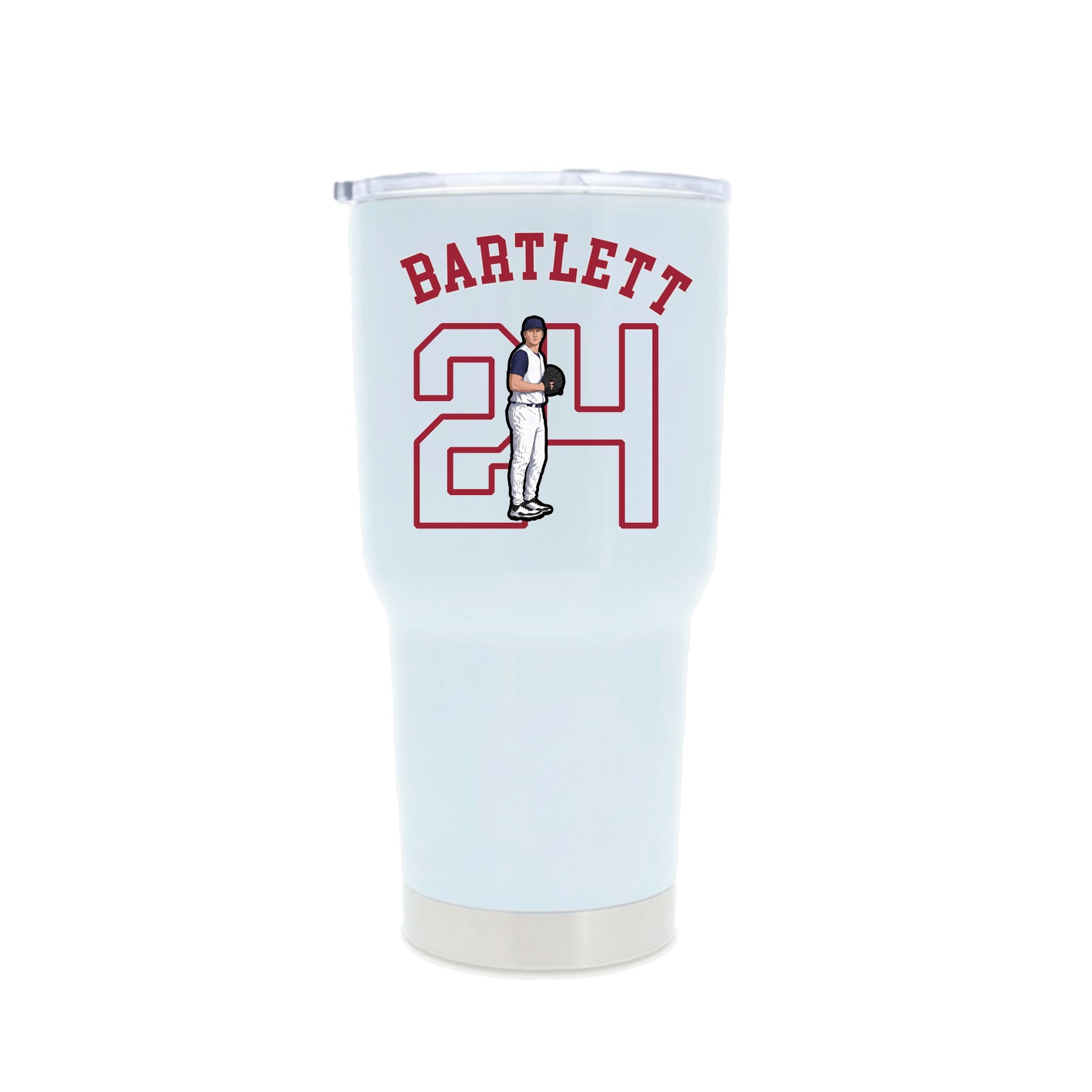 30oz Stainless Steel Tumbler — Shirsey Arch in White