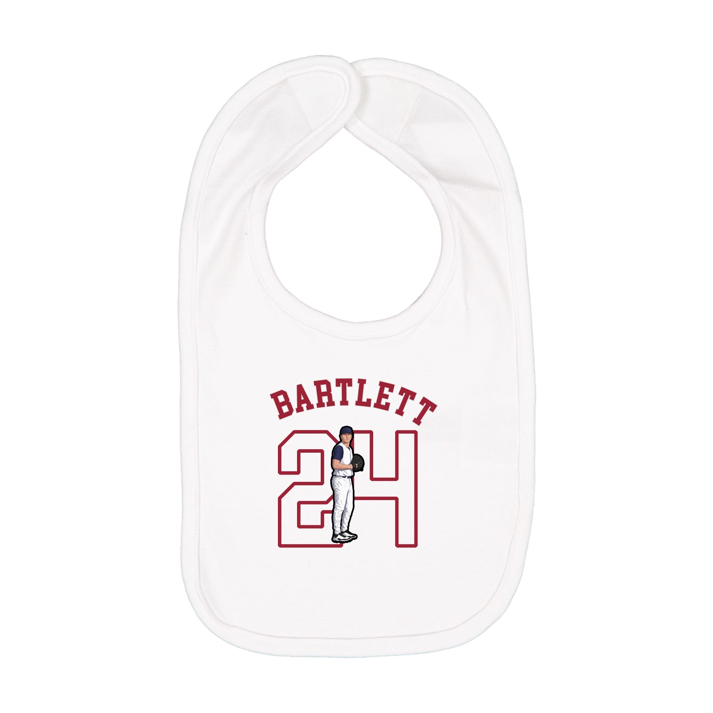 Infant Bib — Shirsey Arch in White