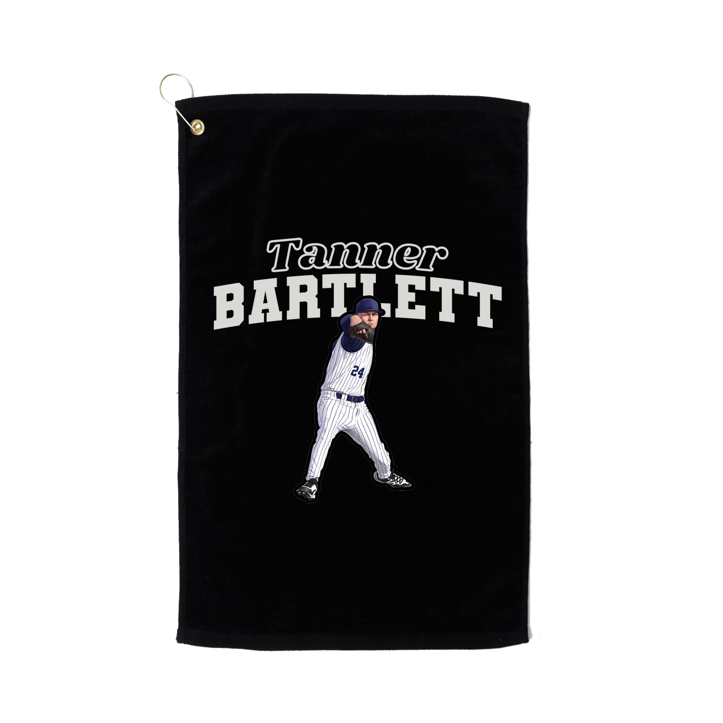 Golf Towel — Name Arch in Black