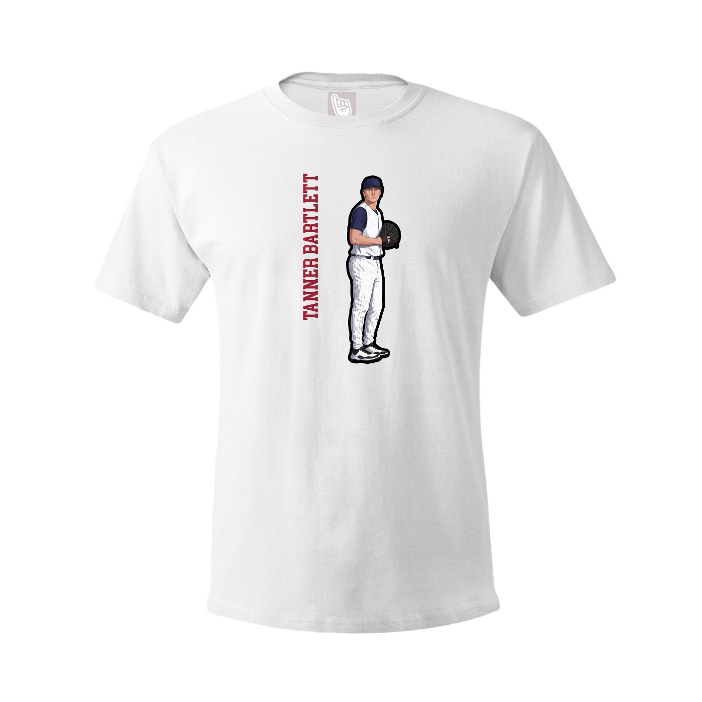 Youth Tee — Name Vertical in White