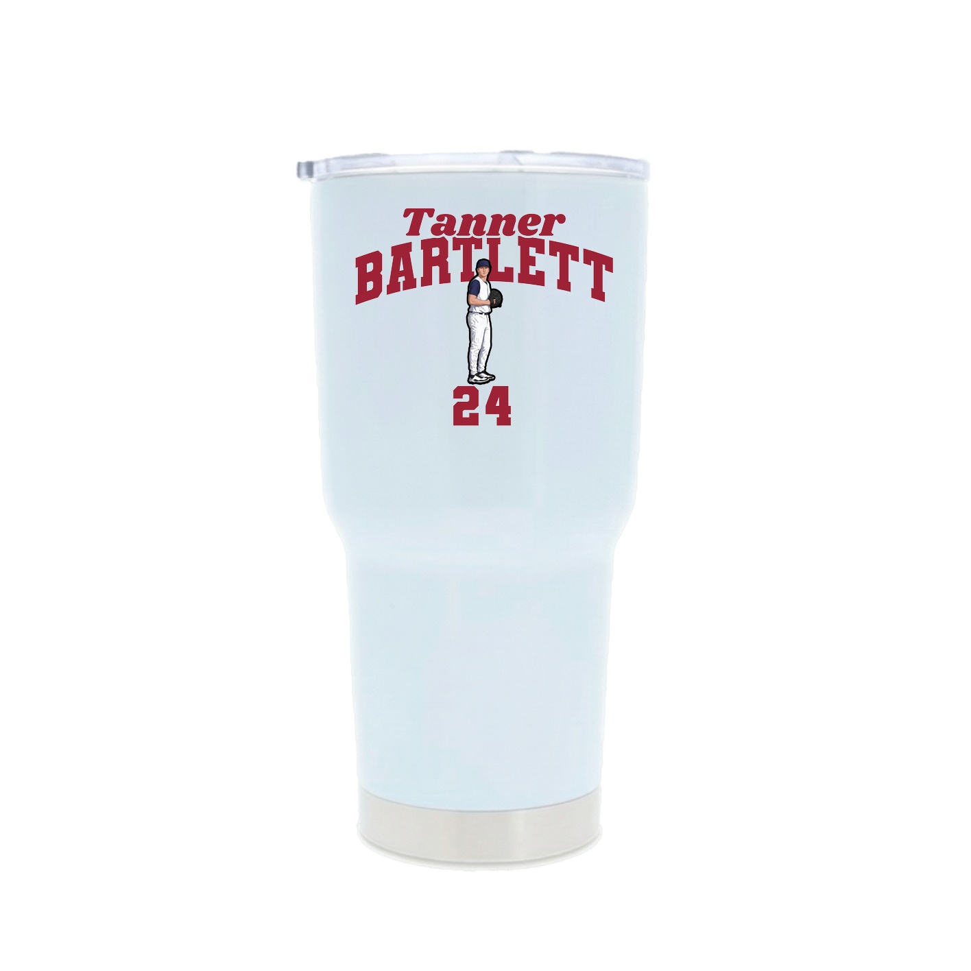 30oz Stainless Steel Tumbler — Signature Arch in White