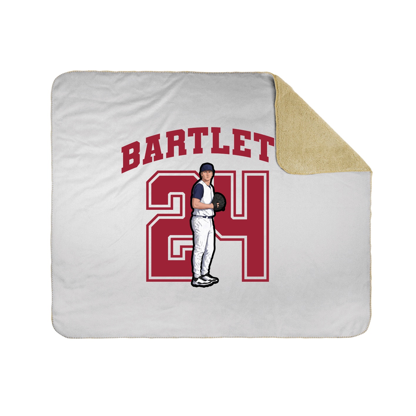 Throw Blanket — Number in White