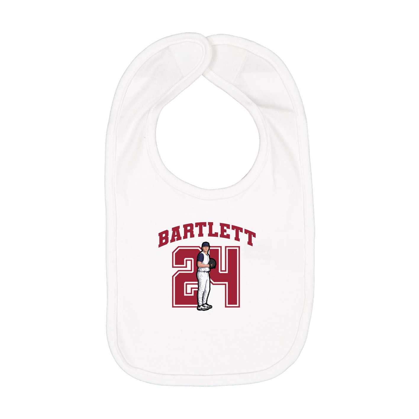 Infant Bib — Number in White