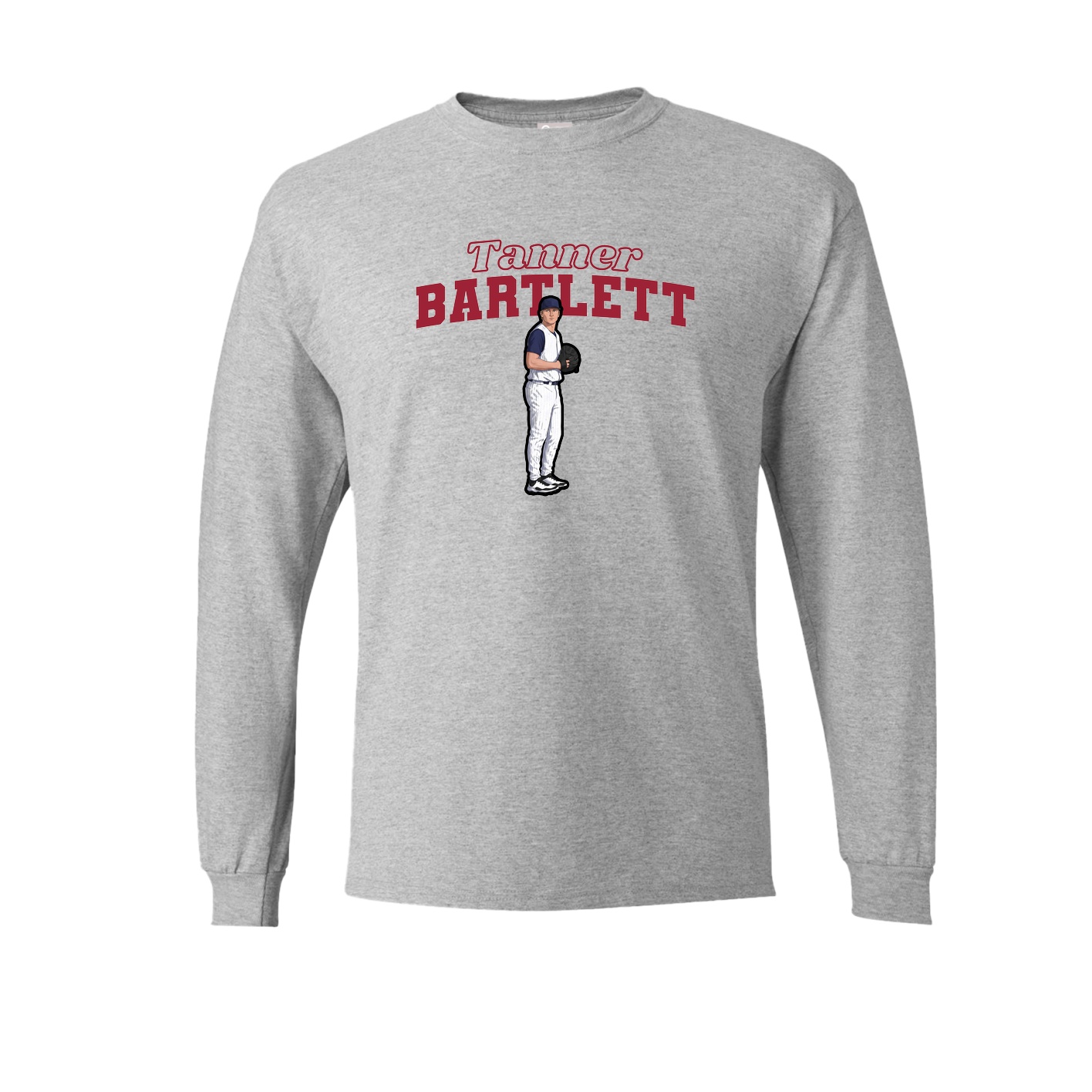 Long Sleeve Tee — Name Arch in Grey