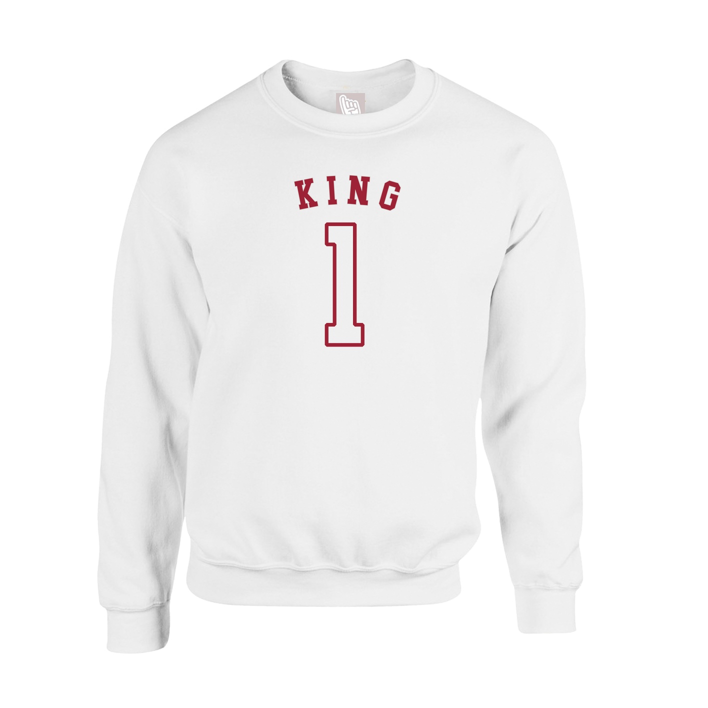 Fleece Crew — Shirsey Arch in White