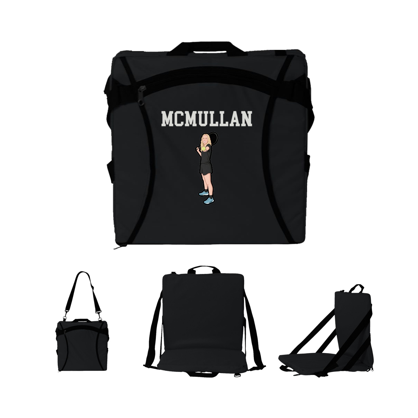 Folding Stadium Seat — Shirsey in Black