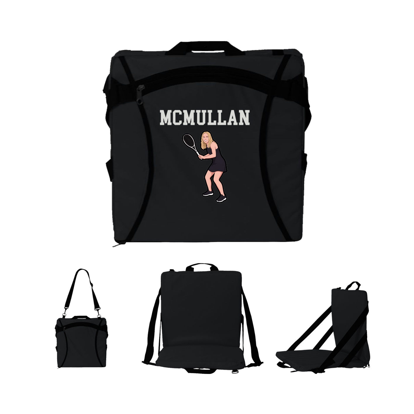 Folding Stadium Seat — Shirsey in Black