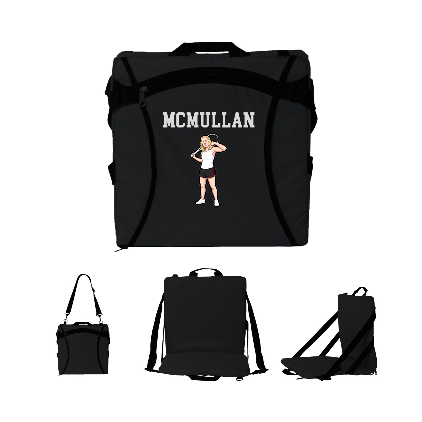 Folding Stadium Seat — Shirsey in Black