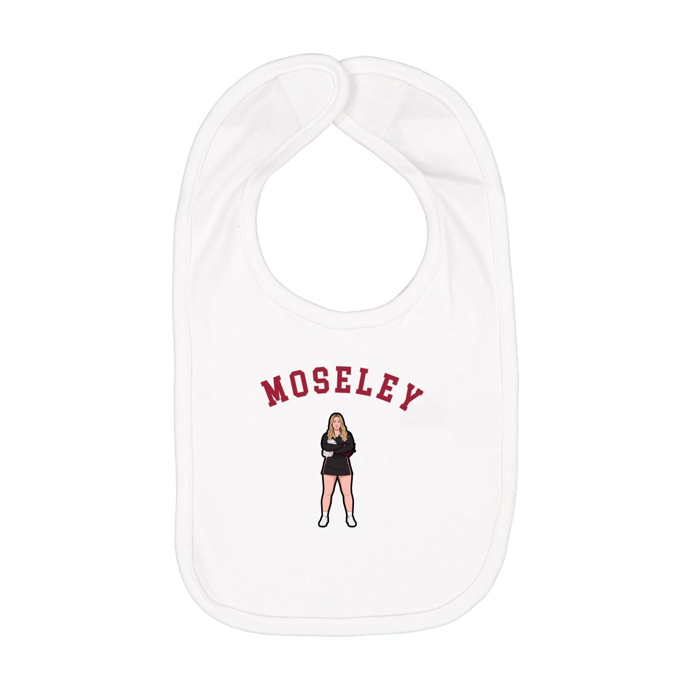 Infant Bib — Shirsey Arch in White