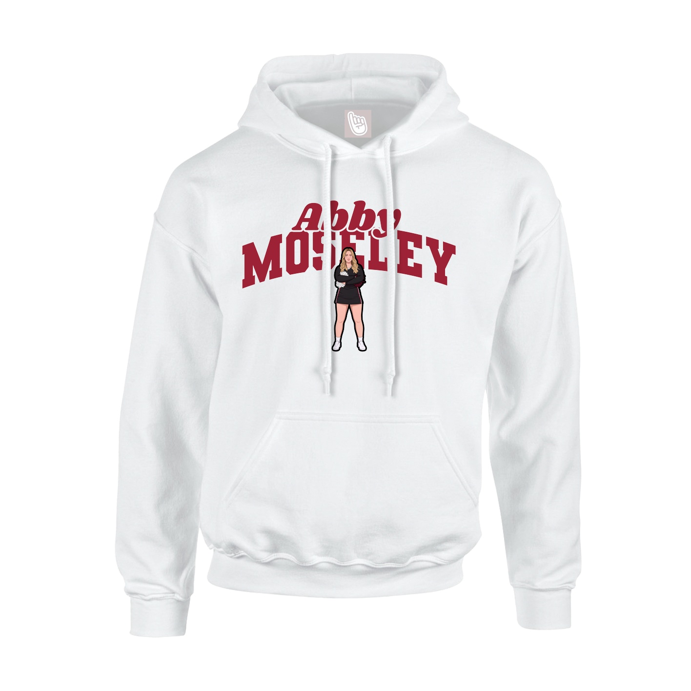 Youth Hoodie — Signature Arch in White