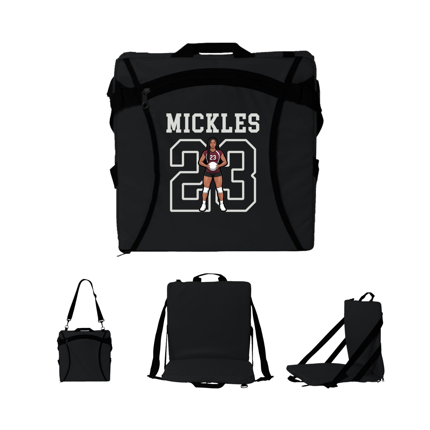 Folding Stadium Seat — Shirsey in Black