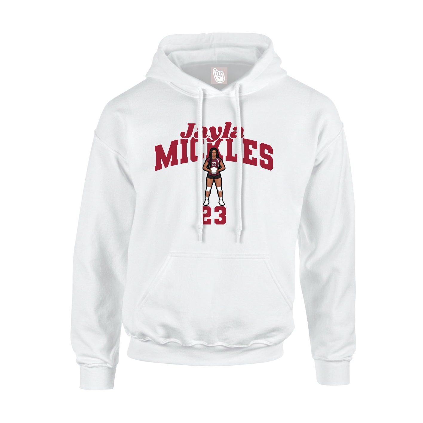Youth Hoodie — Signature Arch in White