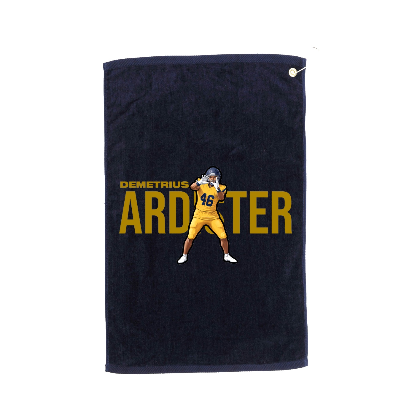 Golf Towel — Player Name in Navy