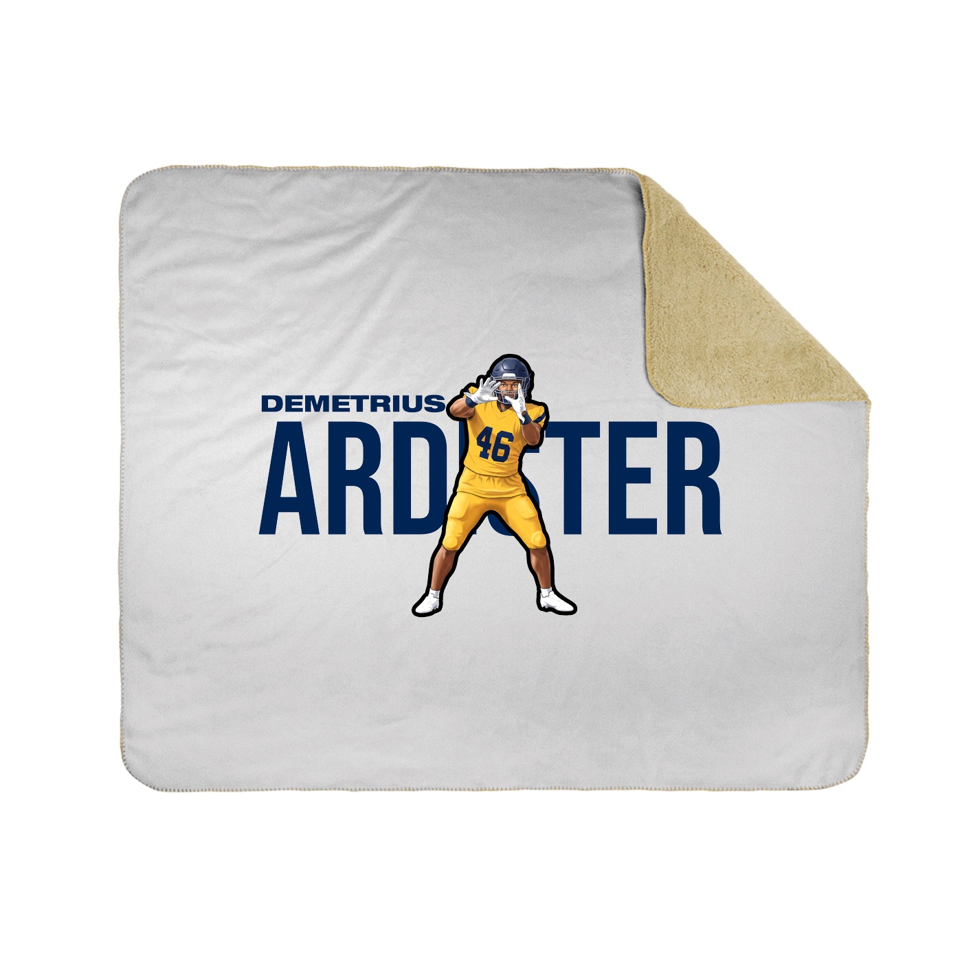 Throw Blanket — Player Name in White