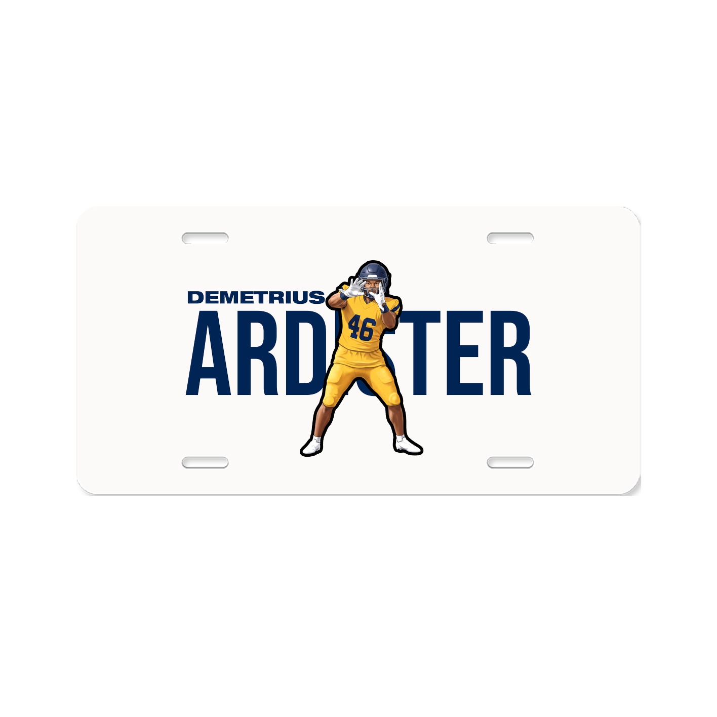 License Plate — Player Name in Classic