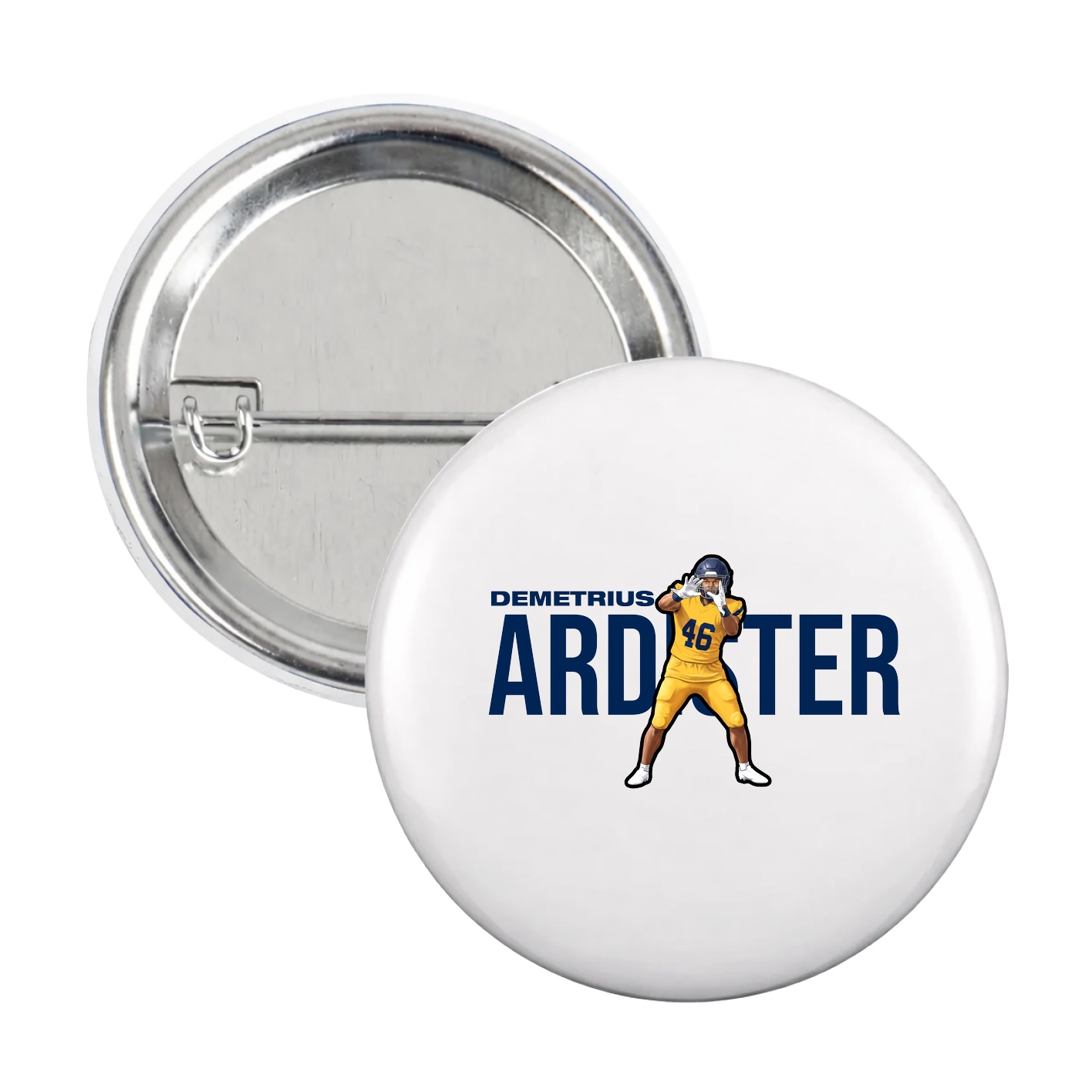 Game Day Button — Player Name in White
