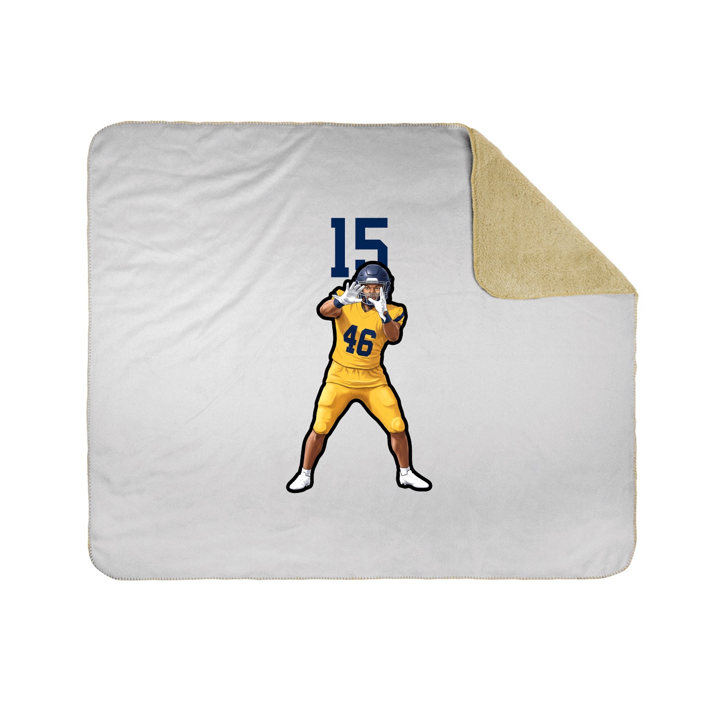 Throw Blanket — Number Top in White
