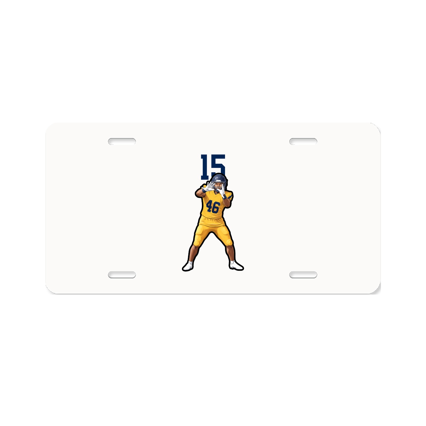 License Plate — Number Top in Classic