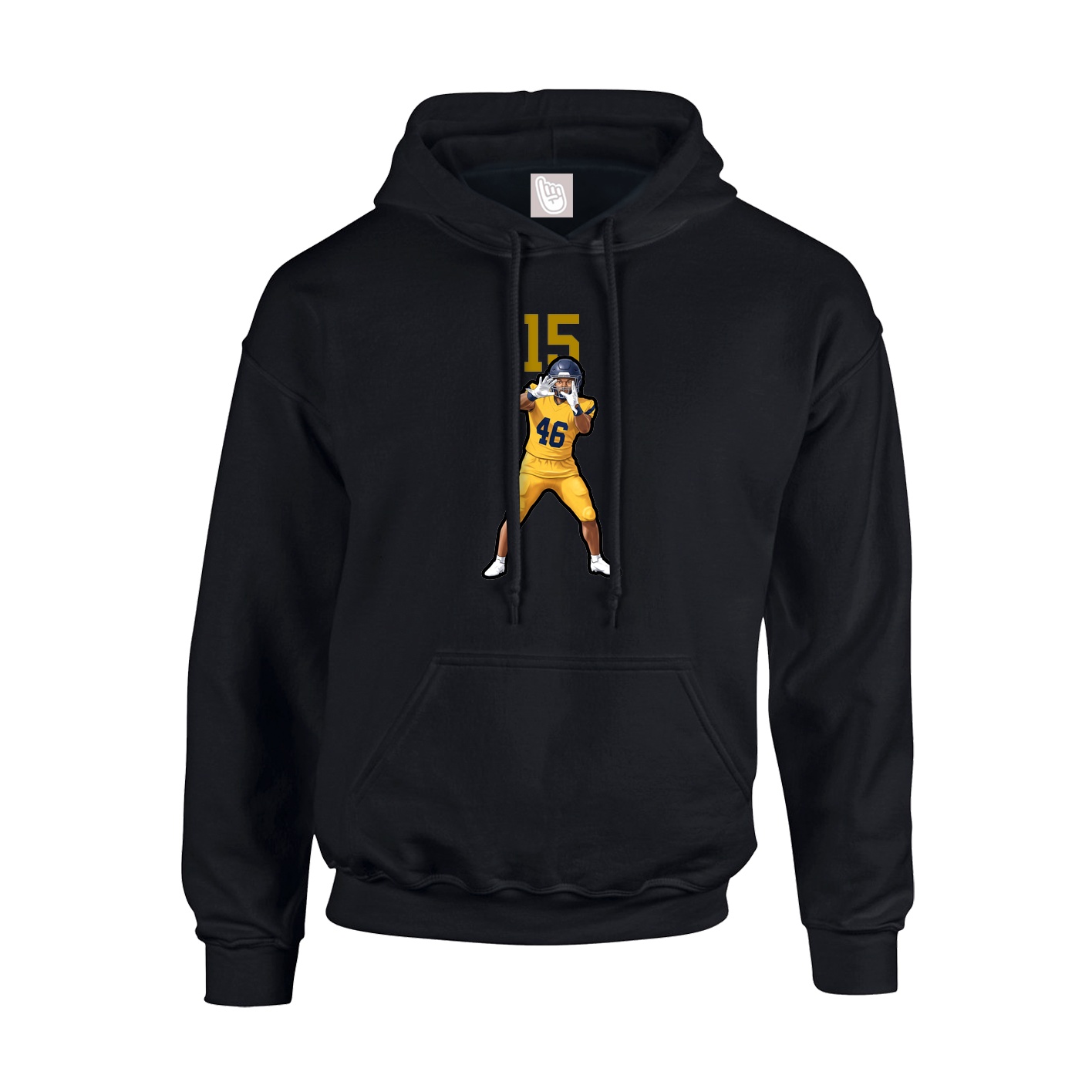 Youth Hoodie — Number Top in Black