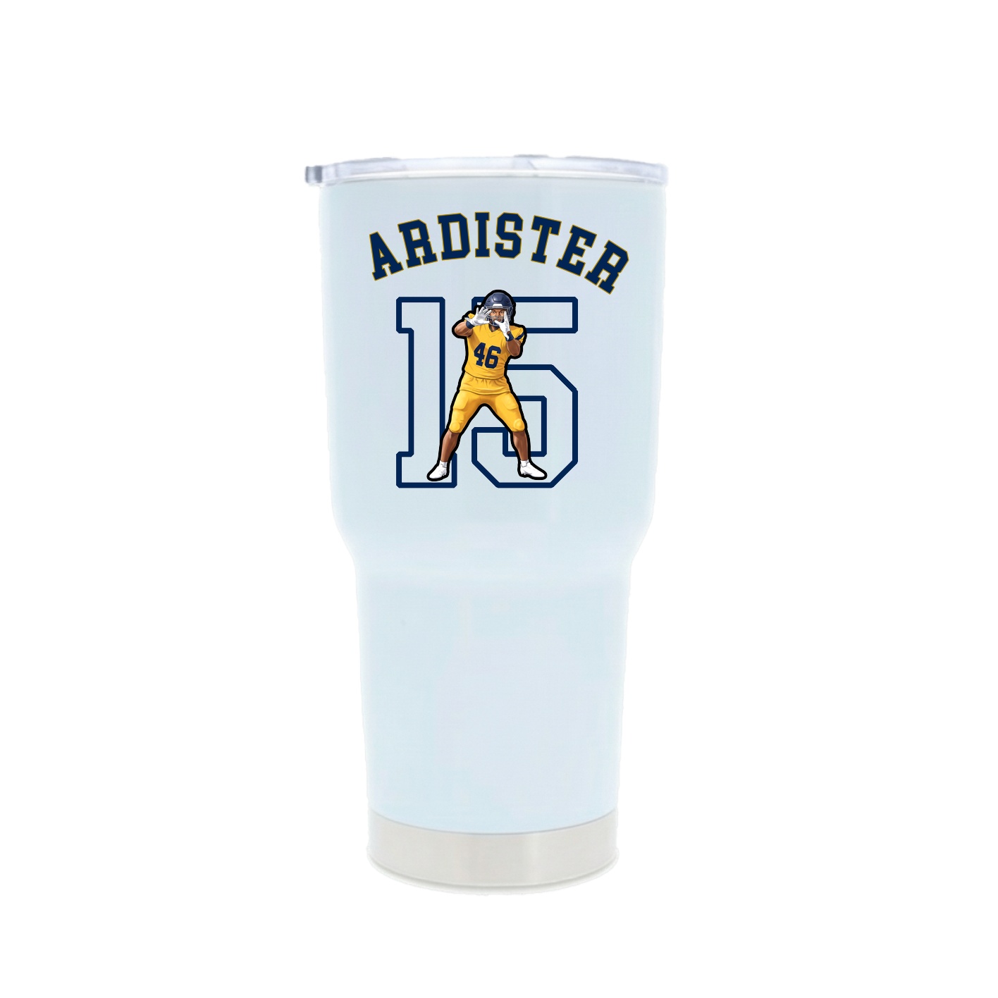 30oz Stainless Steel Tumbler — Shirsey Arch in White