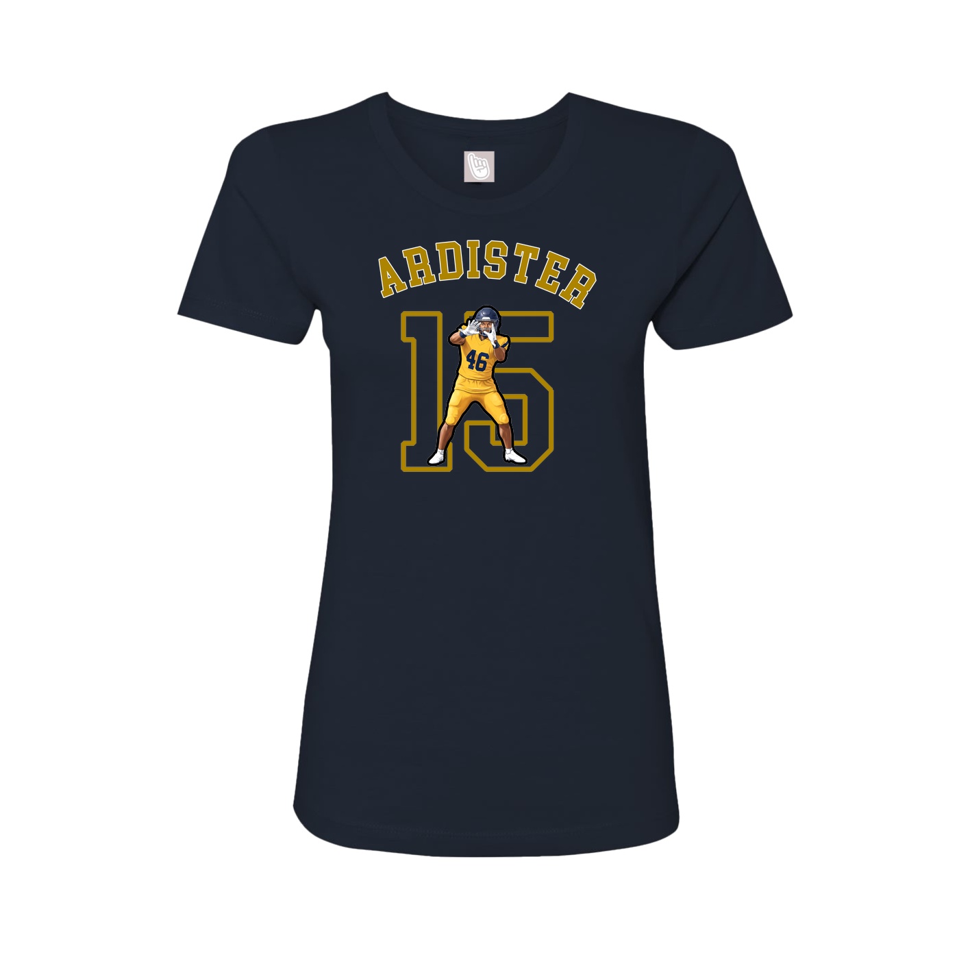 Fitted Women's Tee — Shirsey Arch in Navy