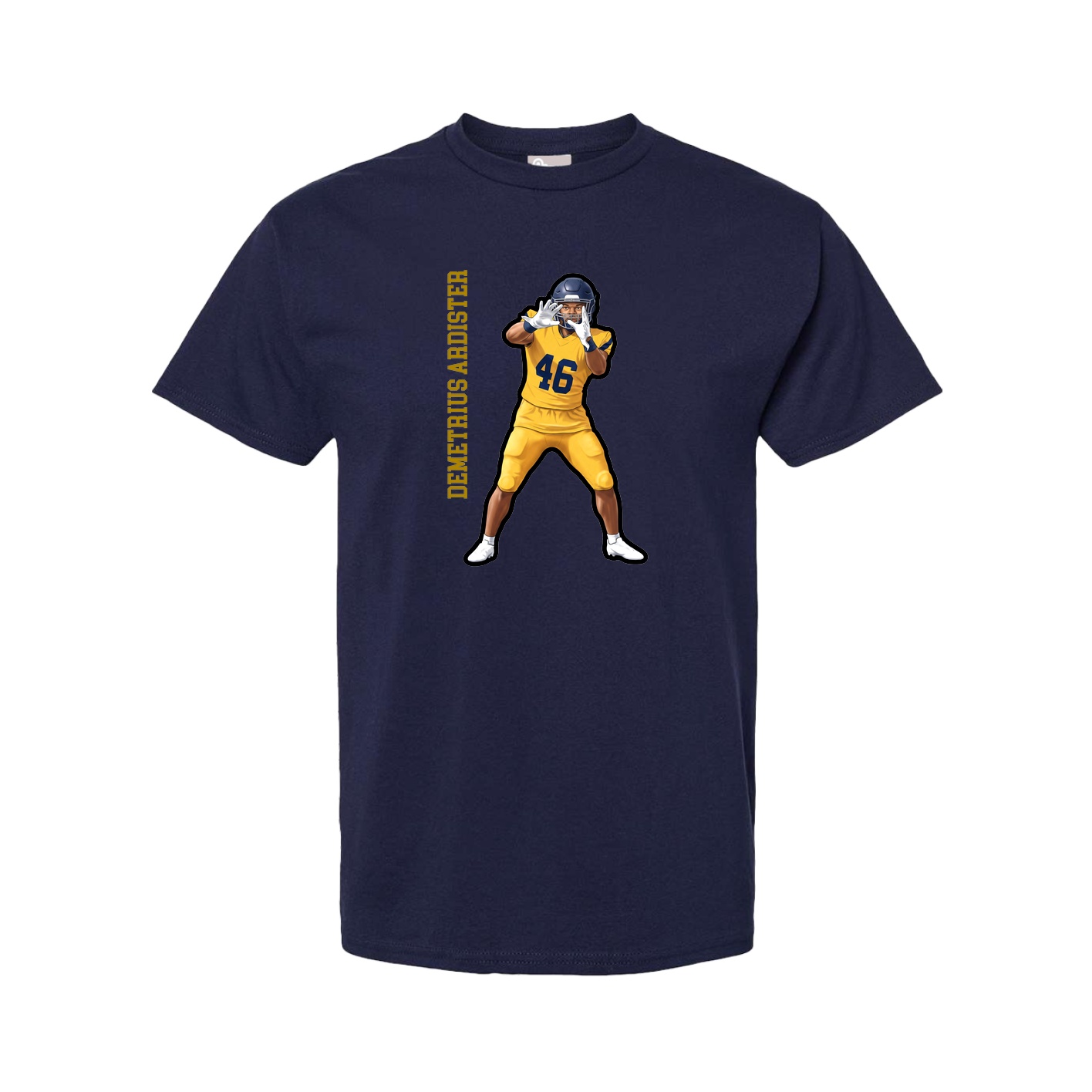 Youth Tee — Name Vertical in Navy