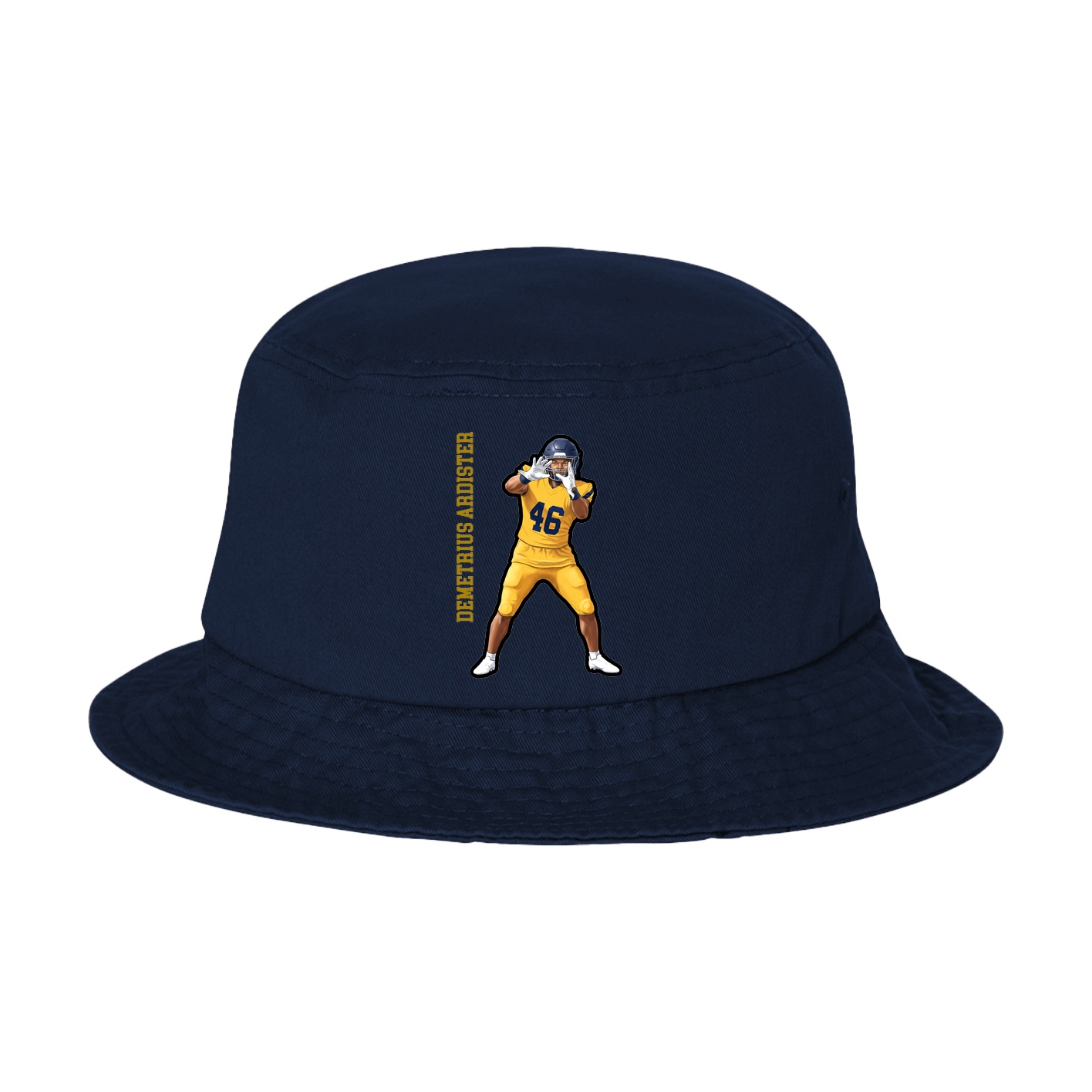 Bucket Cap — Name Vertical in Navy
