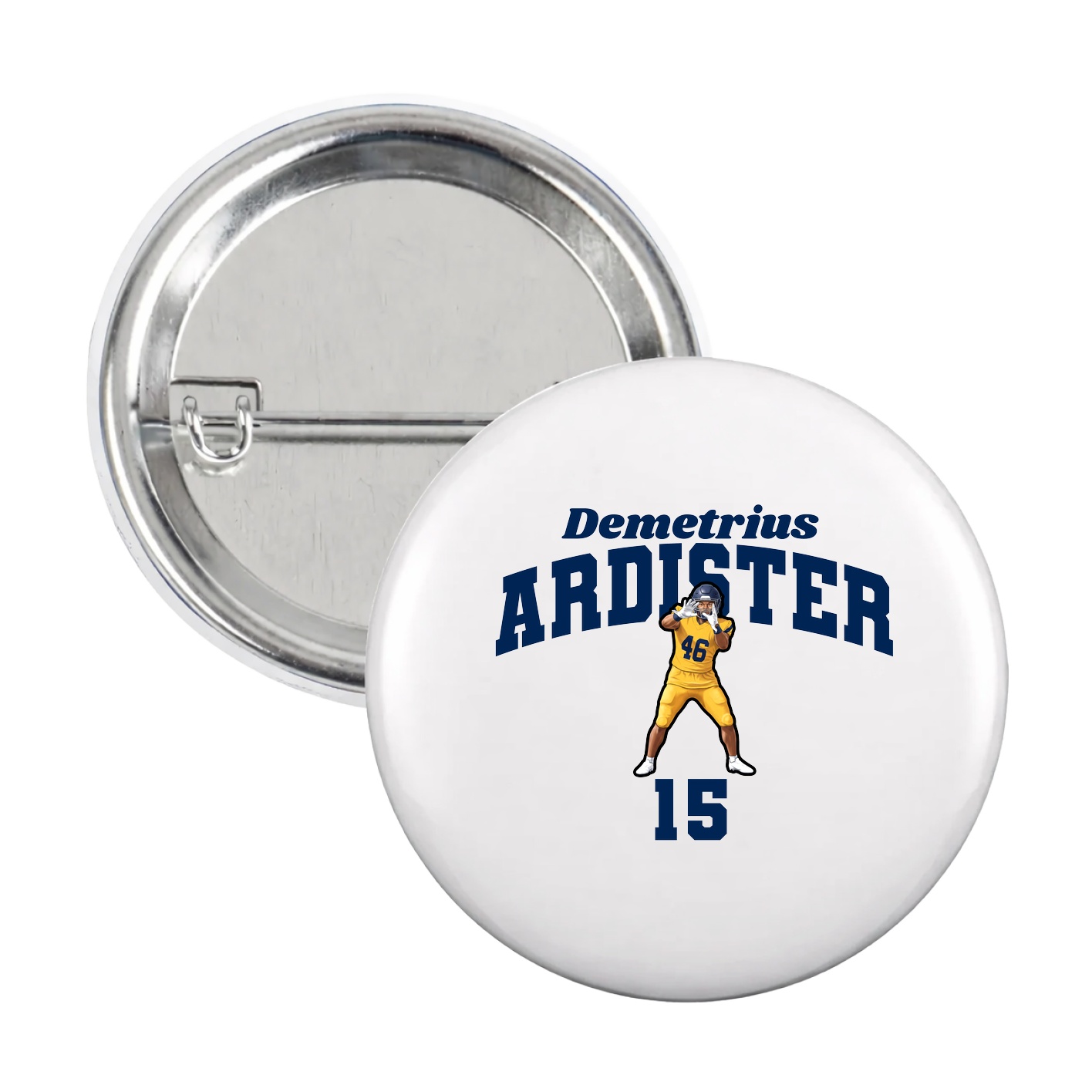 Game Day Button — Signature Arch in White
