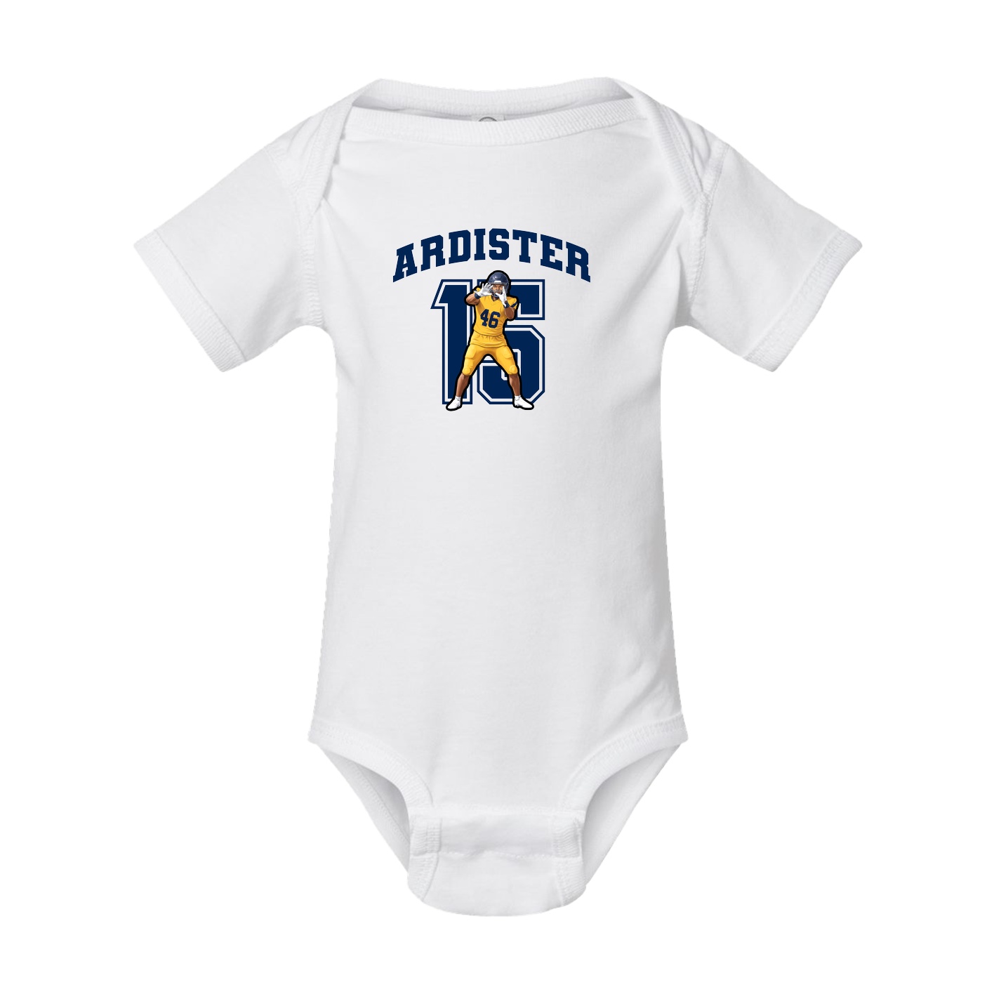 Baby Onesie — Number in White