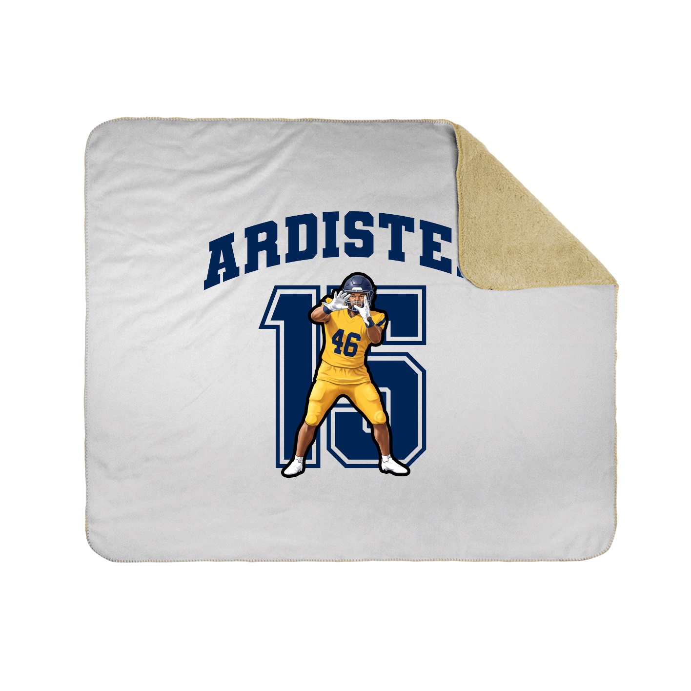Throw Blanket — Number in White