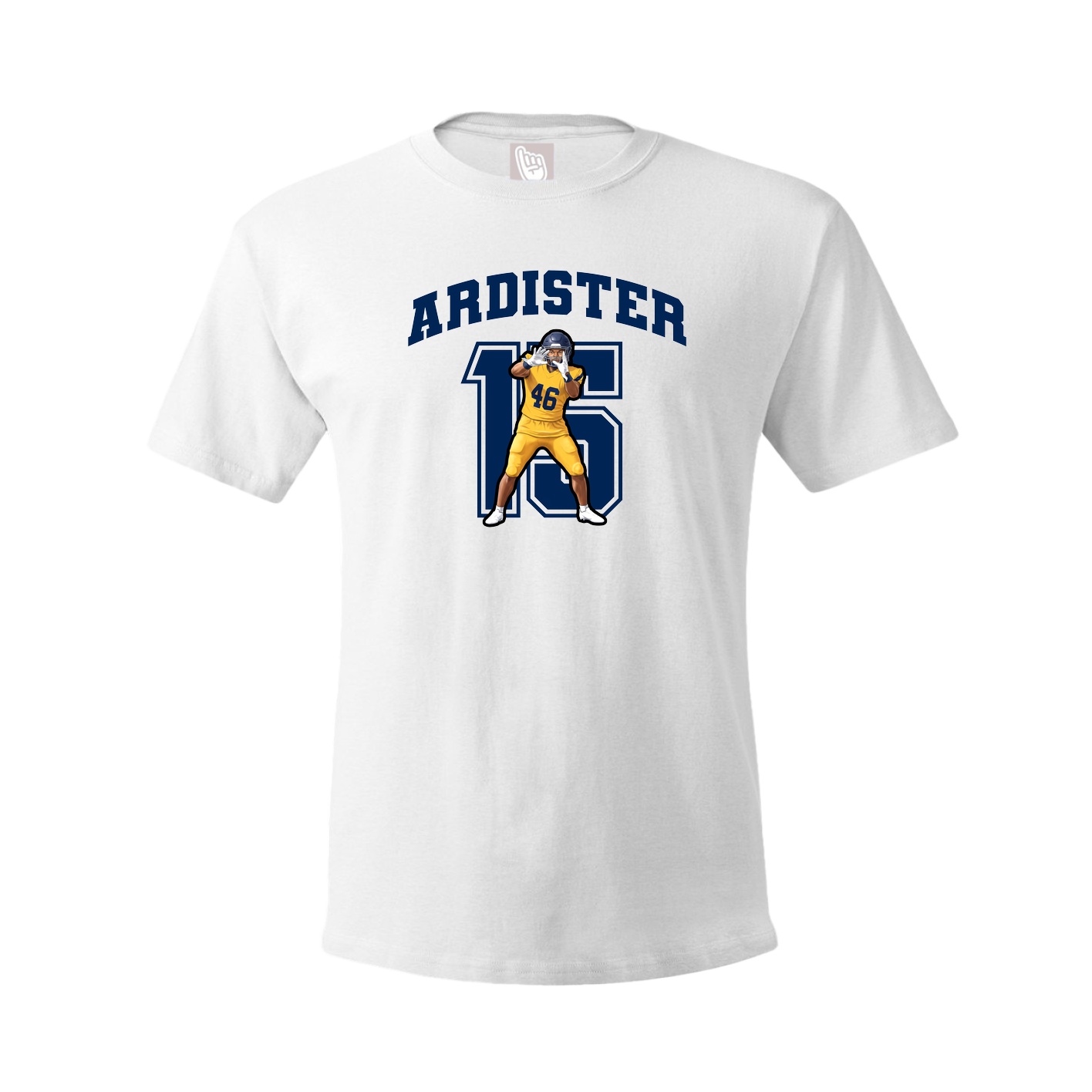 Youth Tee — Number in White