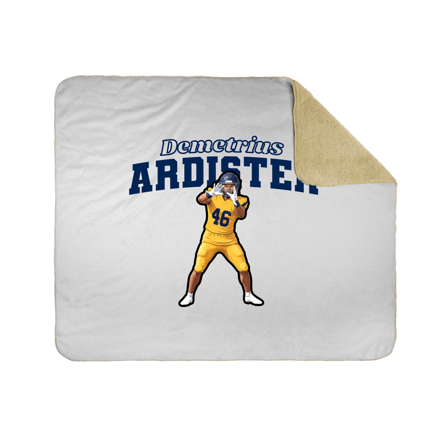 Throw Blanket — Name Arch in White