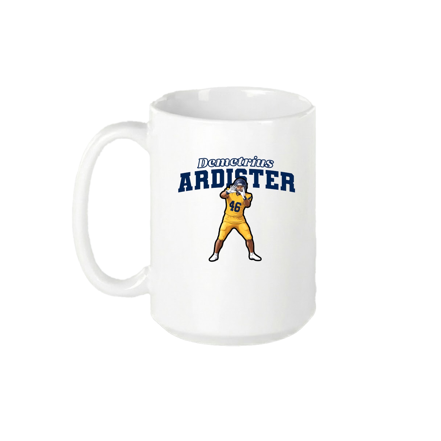 15oz Coffee Mug — Name Arch in White