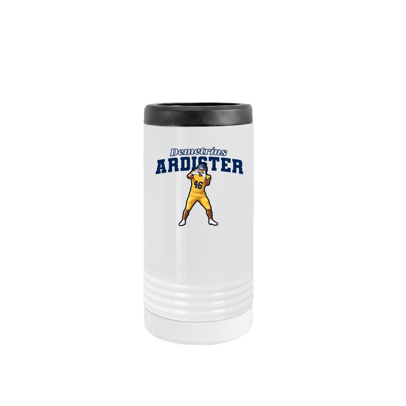 Slim Beverage Holder — Name Arch in White