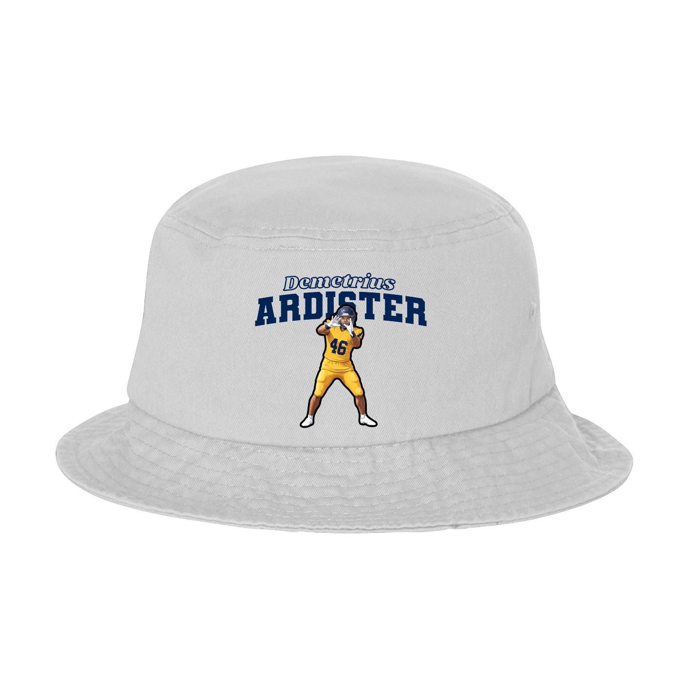 Bucket Cap — Name Arch in White